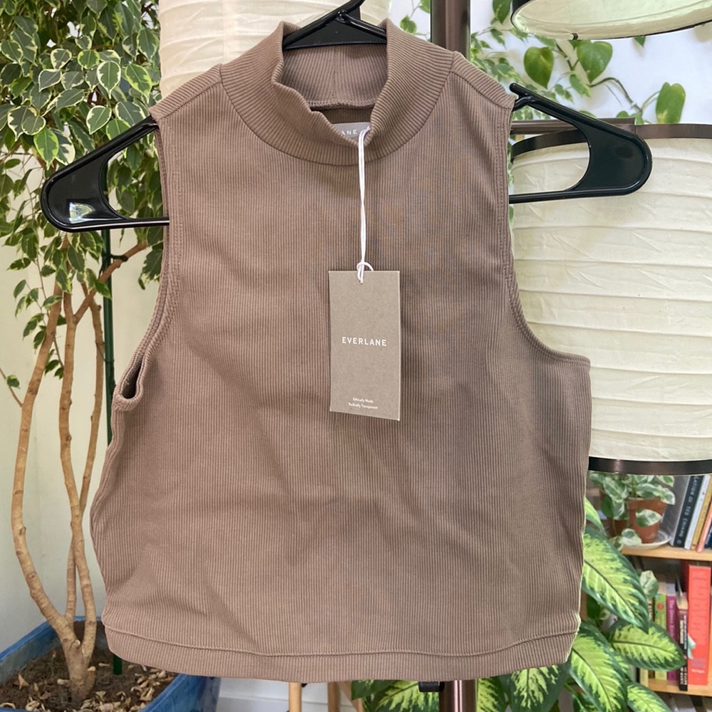 NWT Everlane Ribbed Mockneck Tank - Cropped